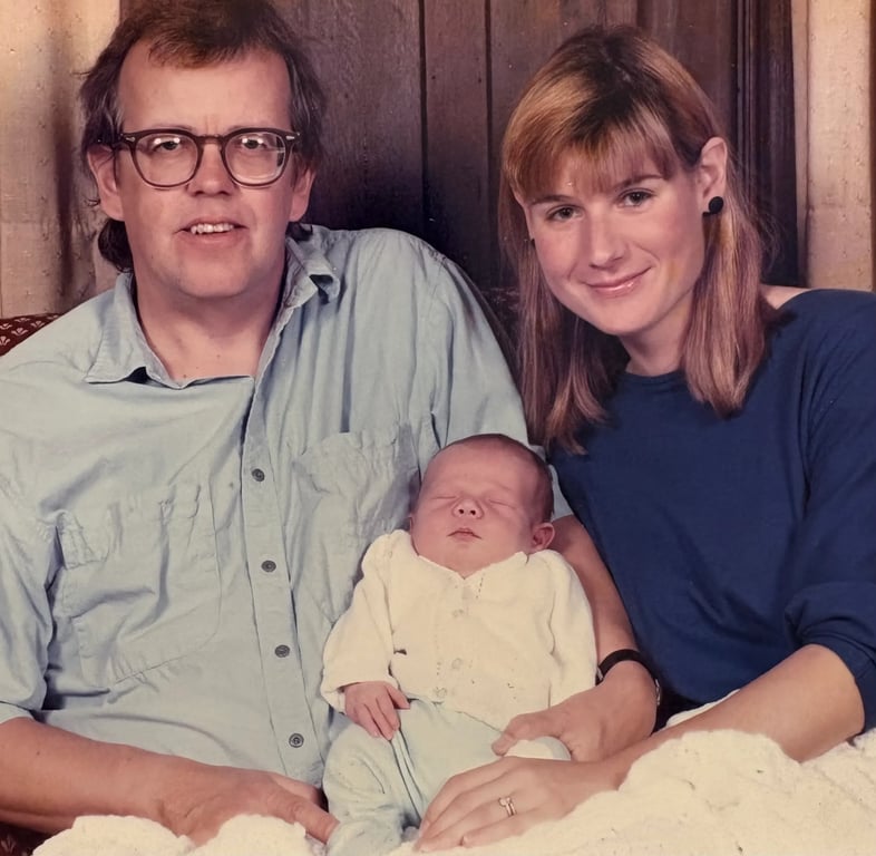 Ralph Reed with his wife and newborn son, Jackson, in 1989.